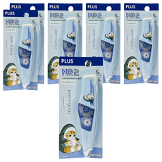 PLUS 普樂士 MR2智慧型滾輪修正帶 mofusand 貓福珊迪 52-790, 鯊魚貓, 6個