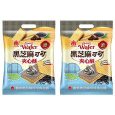 義美 夾心酥 黑芝麻可可, 400g, 2袋