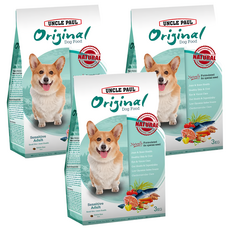 UNCLE PAUL 保羅叔叔 低敏成犬 狗飼料 小顆粒, 糙米、海洋魚肉(鯖魚/鮪魚/鮭魚/沙丁魚/鯷魚/鱈魚), 3kg, 3袋