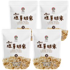 台灣榖堡 與農共好 胚芽糙米 台灣公司貨, 1kg, 4個