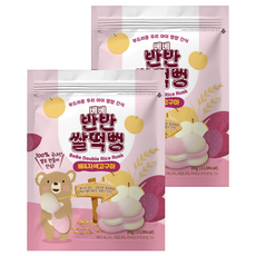 BEBE 貝兒 雙色大米餅, 30g, 2個, 梨子紫薯