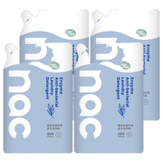 nac nac 酵素抗菌防螨嬰兒洗衣精補充包, 4個, 1.1L