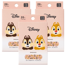 ONEDER 旺達 奇奇與蒂蒂系列 貼繃, 20片, 3盒