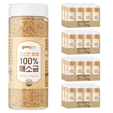gomgom 熟白芝麻粒, 100g, 100罐