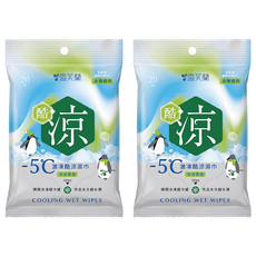雪芙蘭 激凍酷涼濕巾 冰涼果香 20抽, 150g, 2個