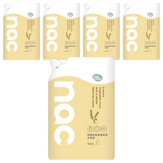 nac nac 酵素奶瓶餐盤蔬果洗潔精補充包, 5個, 600ml