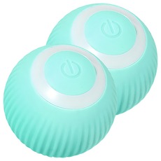 自動引力滾動逗貓玩具球 智能款, 2個, 藍色, ZF4595