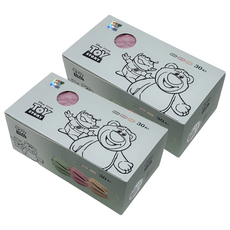 TOY STORY 玩具總動員 玩具總動員成人平面口罩, 30片, 酪梨綠 + 蜜桃藕 + 燕麥奶, 2個