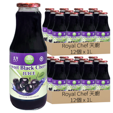 Royal Chef 天廚 100%天然甜櫻桃汁, 24個, 1L