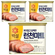 CJ BEKSUL 白雪 午餐肉, 3個, 340g