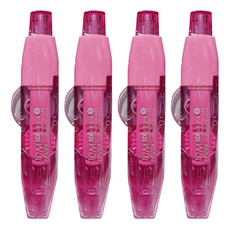 iPUSH 輕鬆按彈匣式修正帶 CT-315P 5mm x 10m, 透明粉, 4個