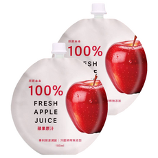 暖之森 冷壓鮮榨 100%蘋果汁, 2包, 150ml