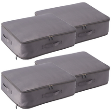 KIDS PARK 棉被收納袋 中號, 4個, 灰色