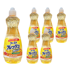 第一石鹼 Funs果香洗碗精 柑橘香, 6個, 600ml