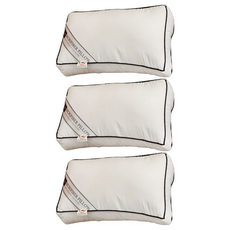 I'm Living 加重版黑邊飯店用奈米Fill-ever柔軟枕芯, 白色, 3個