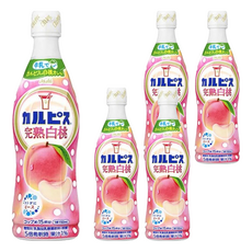 可爾必思 濃縮白桃乳酸菌飲料, 470ml, 5瓶