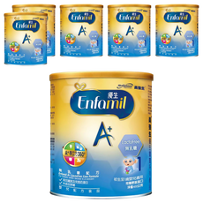 Enfamil Mead Johnson 美強生 優生A+ L.F. 1號全護系列無乳糖配方 奶粉 0~12個月, 400g, 6罐