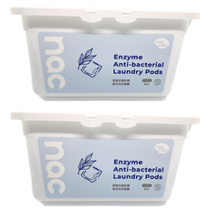 nac nac 酵素抗菌嬰兒洗衣膠囊 32入, 2個, 256g