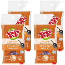 3M Scotch-Brite 日系3層海綿菜瓜布 混合層壓, 橘色, 1個裝, 4個