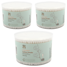 TRENi Mini 圓頭塑軸粗棉花棒, 3個, 500個裝