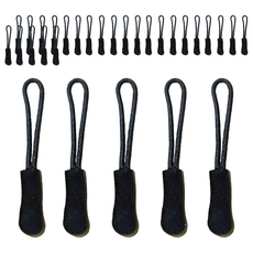 ChinDao 清島牌 拉鍊繩5入組, 6組, 黑色