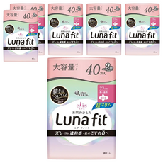 elleair 艾黎艾爾 elis 愛麗思 日本原裝進口 Luna Fit 超纖薄衛生棉 量多型 23cm, 6個, 40片, 日用