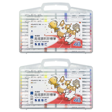 PENROTE 筆樂 柴語錄 丙烯顏料彩繪筆 DPE1144, 2盒, 48色