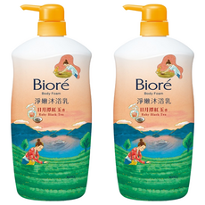 Biore 蜜妮 淨嫩沐浴乳 日月潭紅玉香 清爽型, 1kg, 2個
