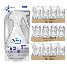 febreze 風倍清 織物除菌消臭噴霧 補充包 無香含酒精, 320ml, 72包