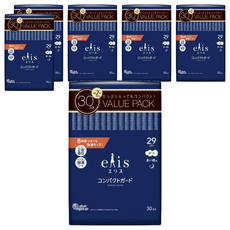 elleair 艾黎艾爾 elis 愛麗思 日本原裝進口 Compact Guard 極薄衛生棉 量多型 29cm, 6個, 30片, 夜用