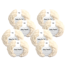 Babypoodle 嬰兒貴賓犬毛線, 4個, 米色