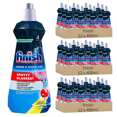 finish 洗碗機光潔劑 檸檬, 400ml, 36瓶