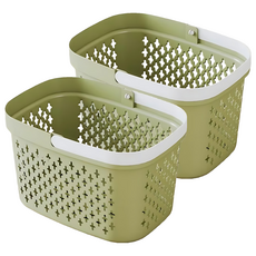 EDISH 居家雜物手提收納籃, 2個, 顏色隨機