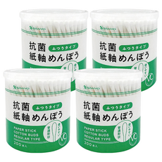 SANYO 山洋 VC抗菌棉花棒 深綠瓶, 200個裝, 4個