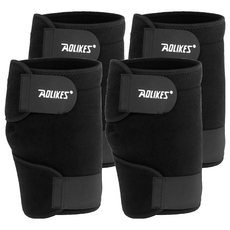 AOLIKES 奧力克斯 纏繞式小腿護套 7966, 黑色, 4個