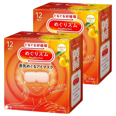 Kao 花王 MegRhythm 美舒律 蒸氣眼罩 日本柚子香, 12個裝, 2個