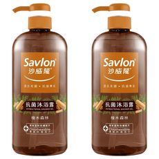 Savlon 沙威隆 抗菌沐浴露 檜木森林, 2個, 1L