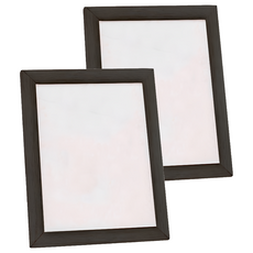 木質無印風掛式 橫豎兩用相框 A-1.5T, 黑木紋, 2個