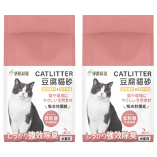 淨新科技 淨新豆腐貓砂, 2kg, 2袋, 03 水蜜桃