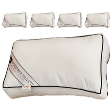 I'm Living 加重版黑邊飯店用奈米Fill-ever柔軟枕芯, 白色, 5個