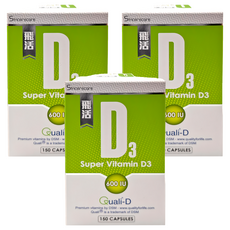 SINCERECARE 橙心 飛活 固D維他命D3膠囊, 150顆, 3盒