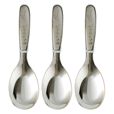 KOM 316不鏽鋼聯名童趣兒童匙, 水果牛, 3個