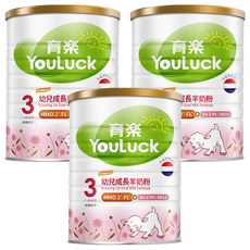 YouLuck 育樂 成長羊奶粉 12~36個月, 800g, 3罐