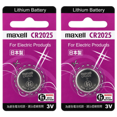 maxell 鈕扣電池 CR2025, 2個, 1個裝