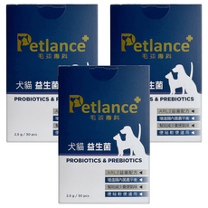 Petlance 毛孩專科 犬貓益生菌, 3個, 消化+腸道健康, 30顆