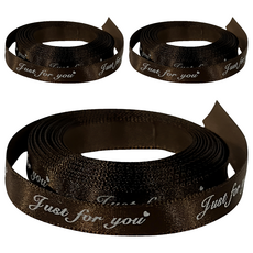 Just for you羅紋緞帶, 黑色, 500cm, 3捲