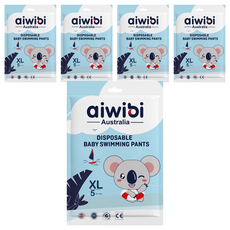aiwibi 愛薇彼 一次性褲型尿布 游泳用 男女通用, XL, 5件