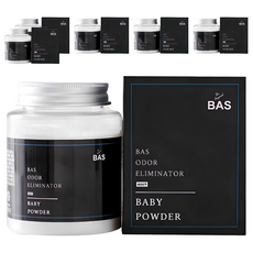 BAS 迷你Plus車用除臭劑 嬰兒爽身粉香, 6個, 160ml, 160g