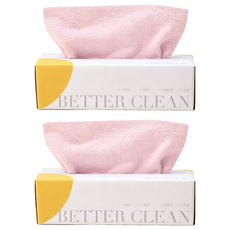 BETTER CLEAN 一次性抽取式吸水清潔布 28 x 22cm 粉色, 2套, 15個裝