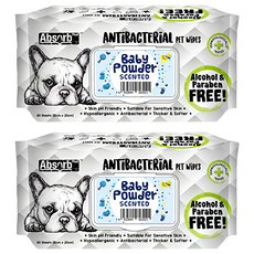 Absorb Plus 寵物抗菌濕紙巾, 80張, 2包